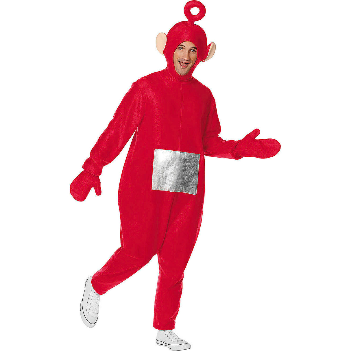 Comfortable Adults Teletubbies Red Po Jumpsuit Costume for Halloween Parties and Themed Events