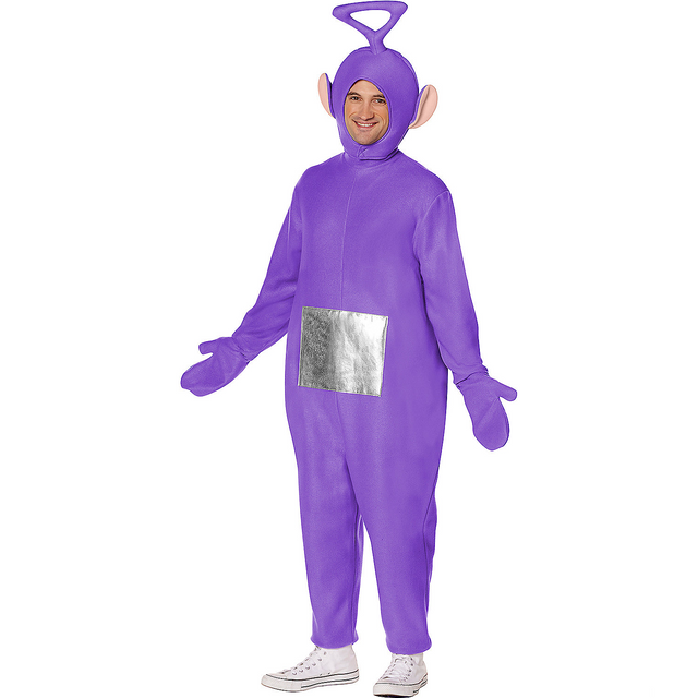 Adults Teletubbies Purple Tinky-Winky Polyester Jumpsuit Costume