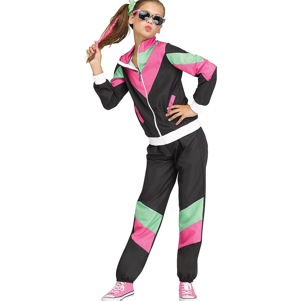 Retro Child 80s Track Suit for Halloween Parties Dress Up and Creative Play