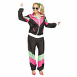 Womens Multicolor 80s Track Suit Costume