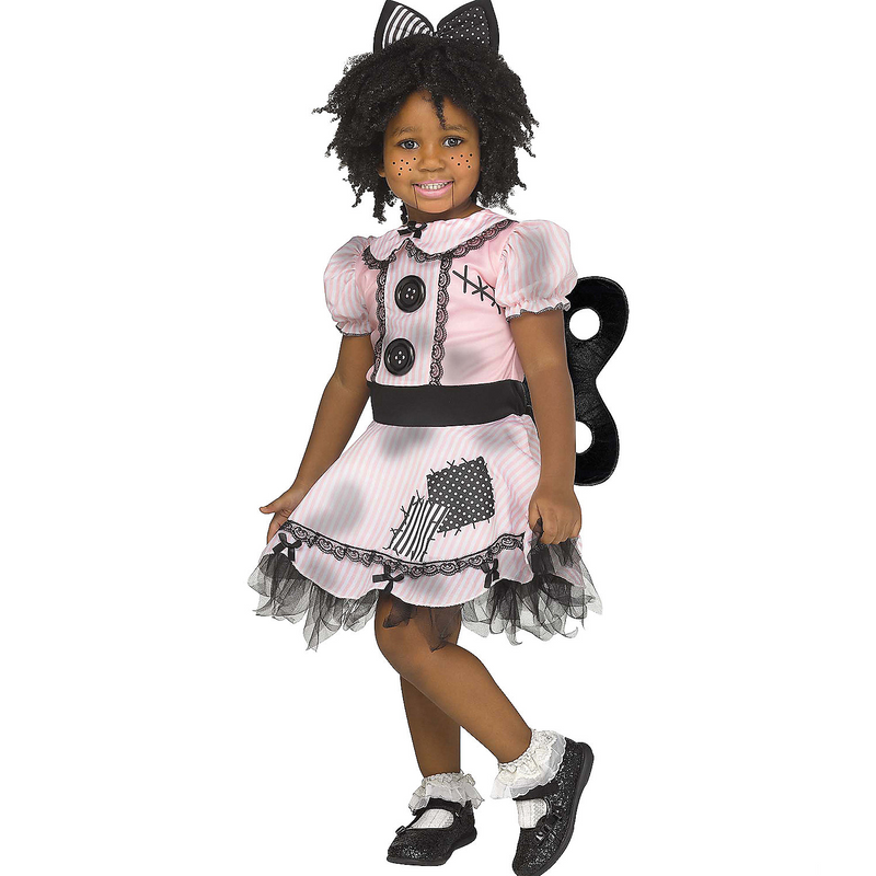 Cute Toddler Wind-Up Dolly Costume for Halloween Parties Playdates and Adorable Photo Ops