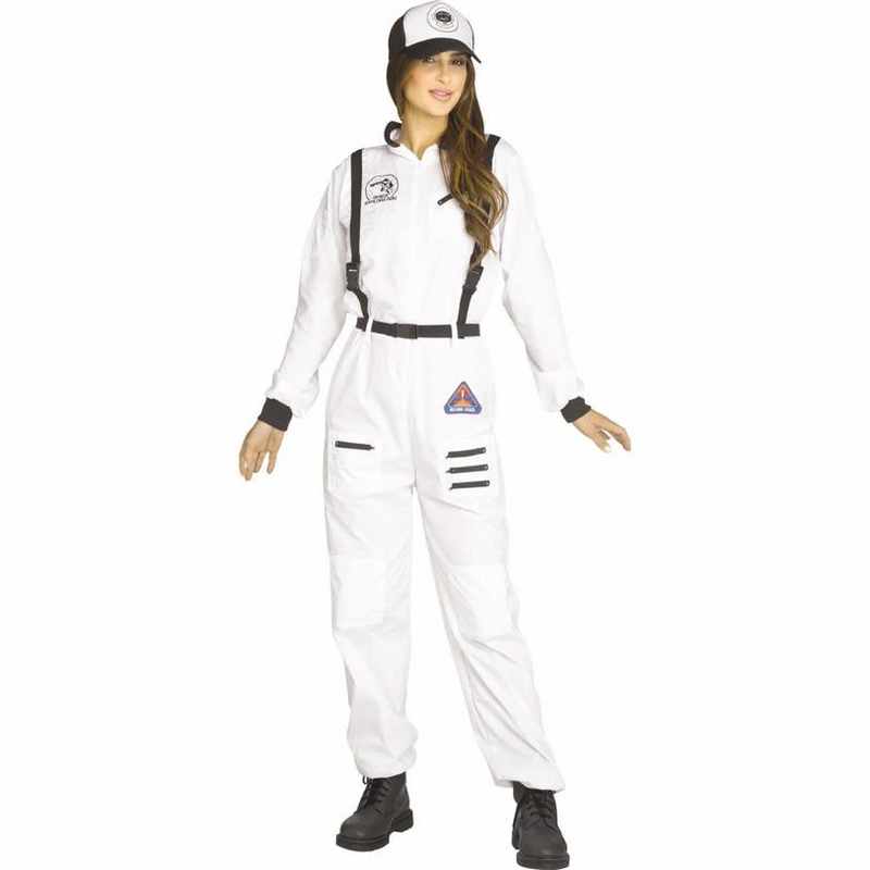 Womens Black & White Jumpsuit Astronaut Costume