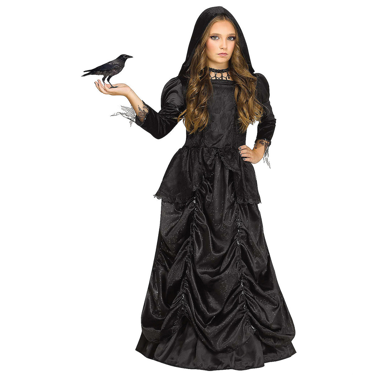 Elegant Kids Wicked Queen Costume for Halloween Parties and Enchanting Dress Up Adventures