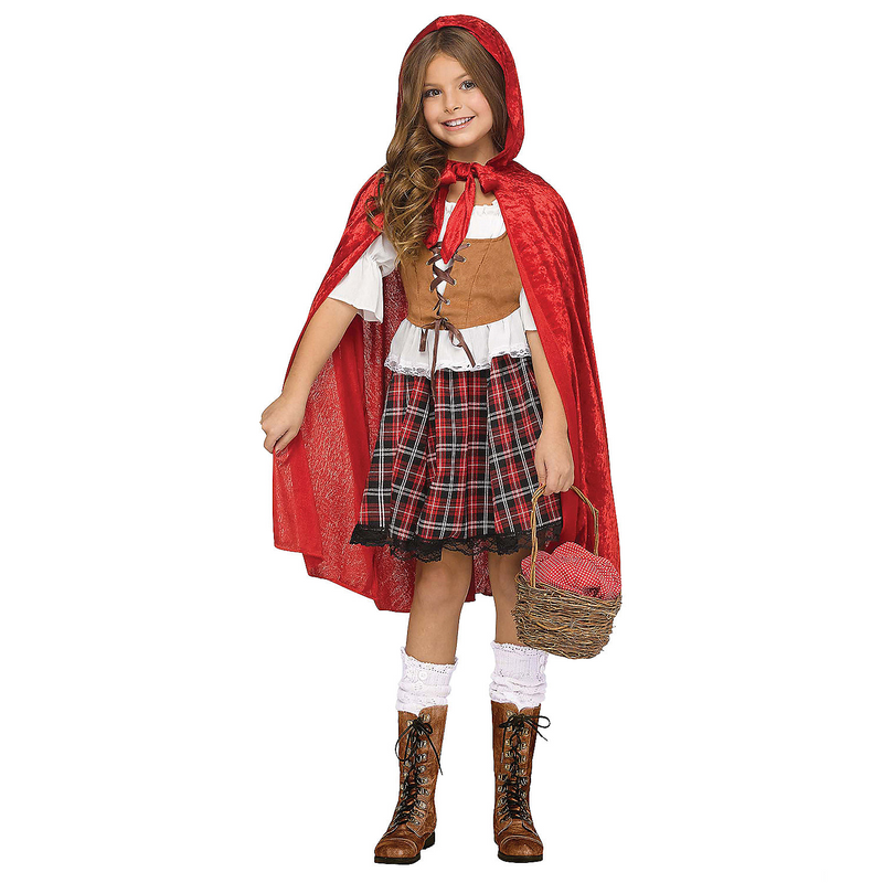 Enchanting Kid's Red Riding Hood Costume for Halloween Parties Dress Up and Creative Play