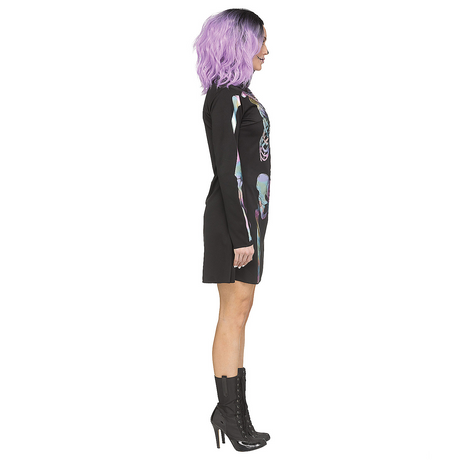Adult colorful holographic skeleton Halloween dress