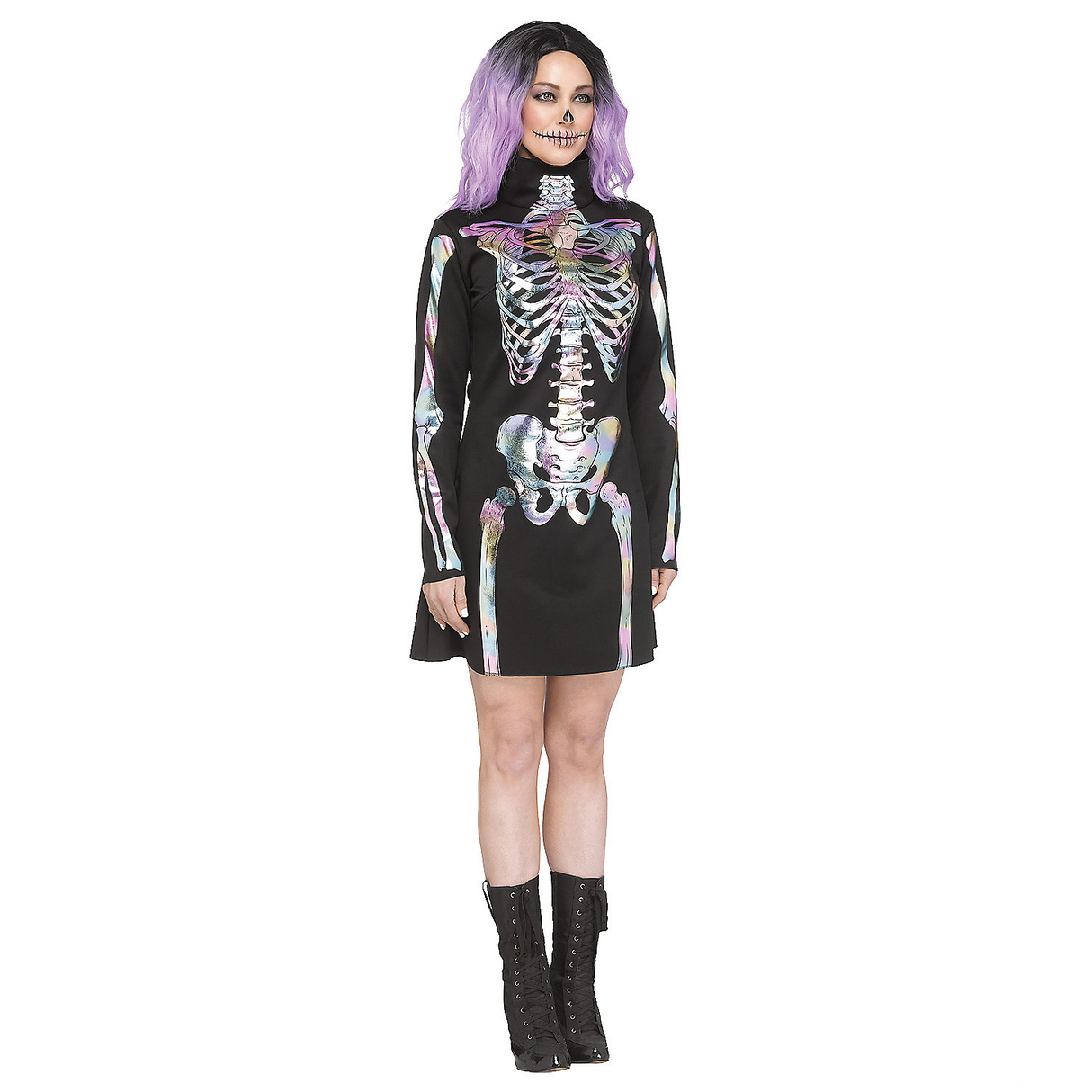 Adult's Holographic Skeleton Costume