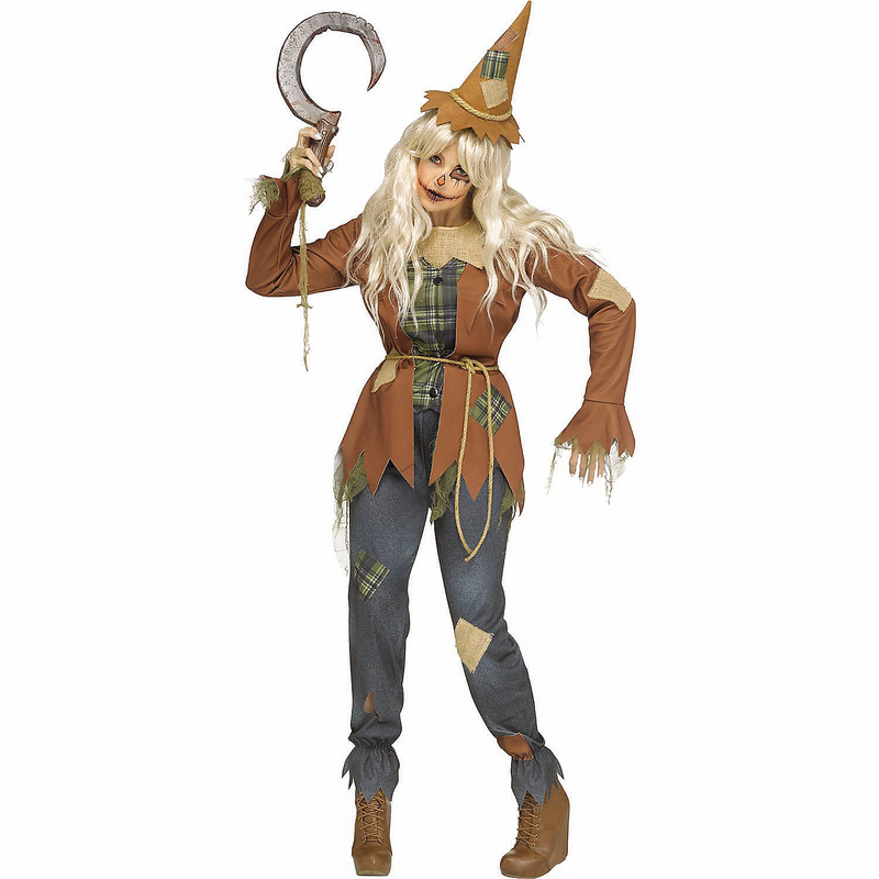 Womens Scary Crow Costume for Halloween Parties Dress Up and Themed Events