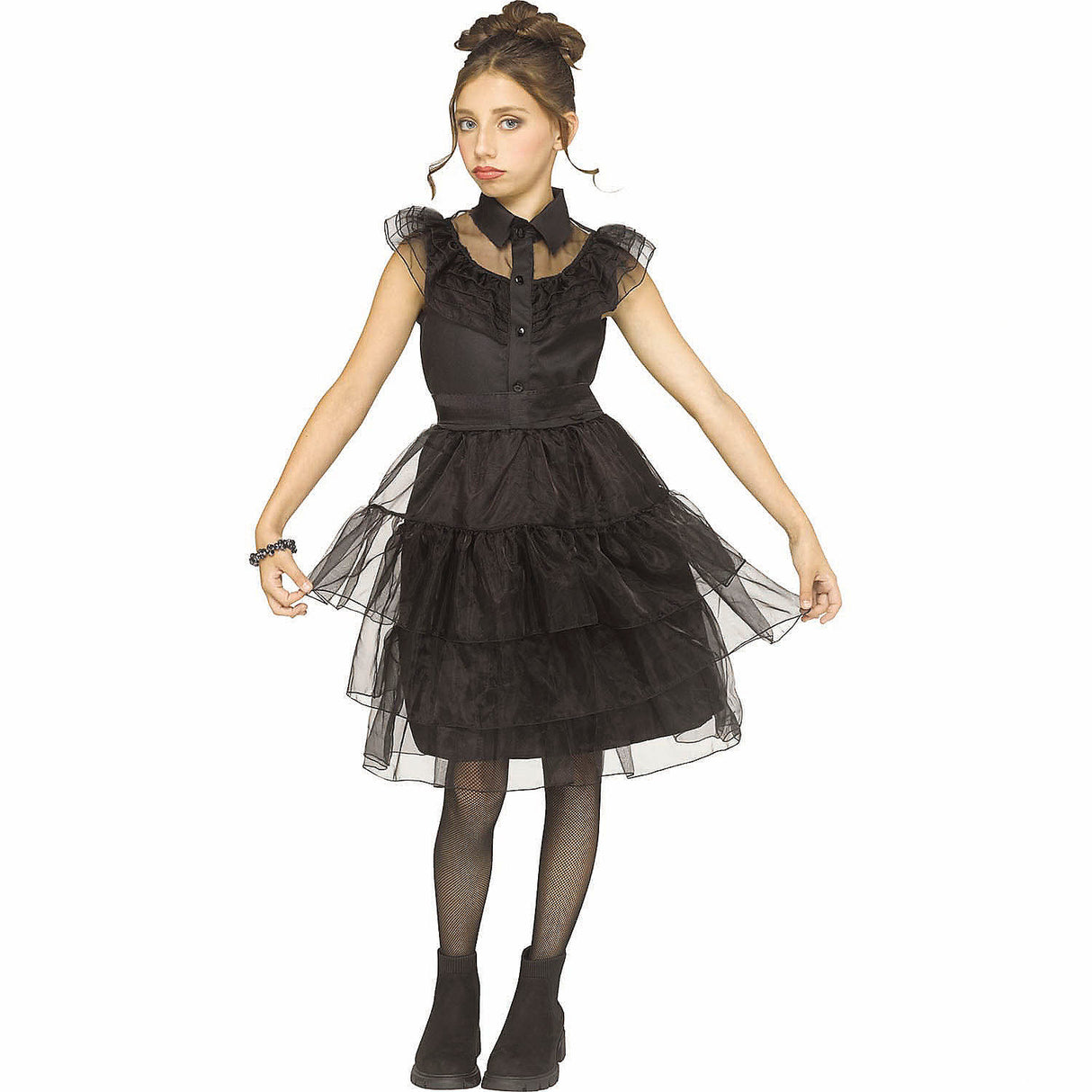 Charming Girls Black Gothic Beauty Costume for Halloween Dress Up Parties and Themed Events