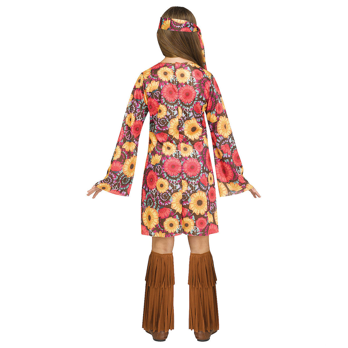 Fun Kid's Flower Power Hippie Costume for Halloween Dress Up Parties and Creative Events