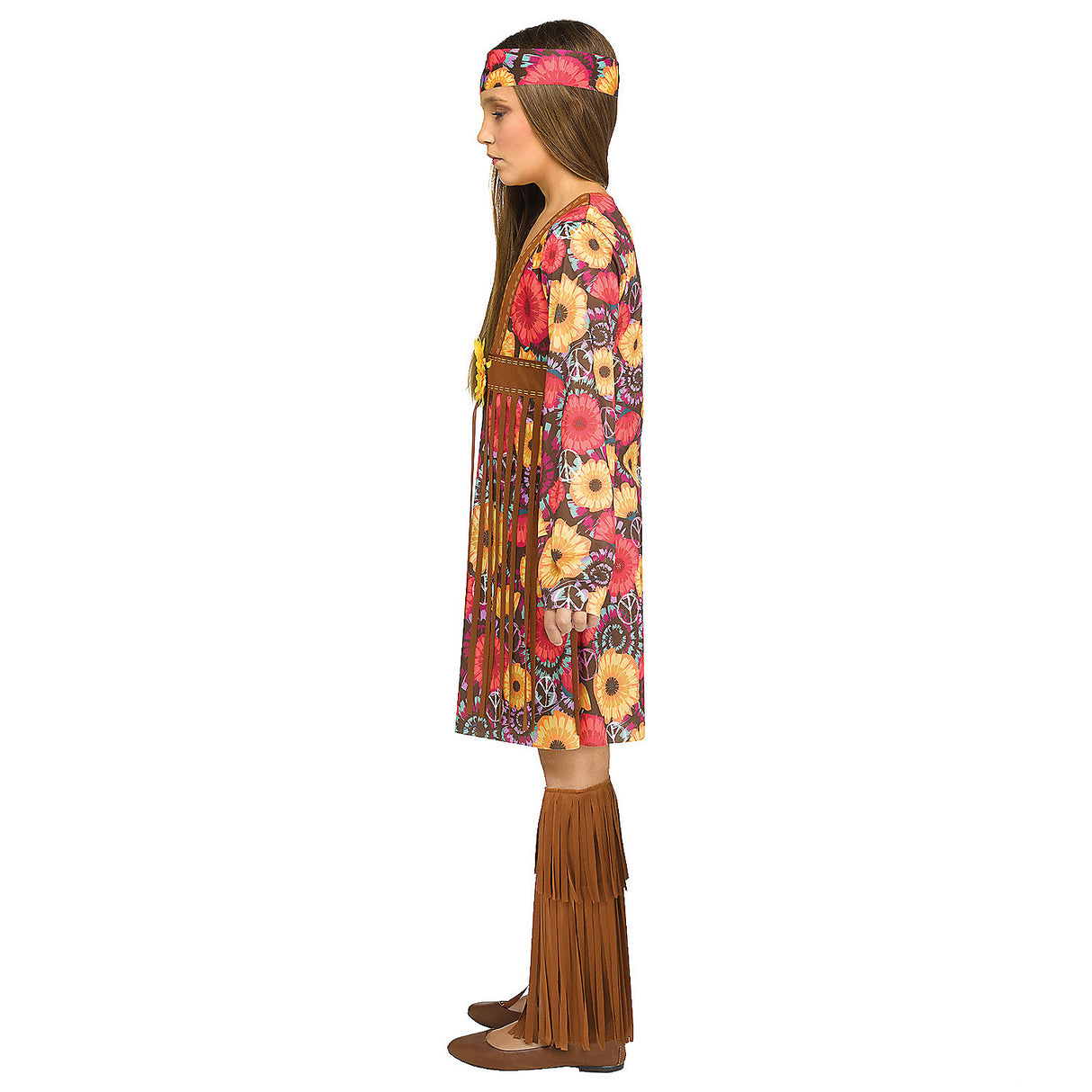 Fun Kid's Flower Power Hippie Costume for Halloween Dress Up Parties and Creative Events