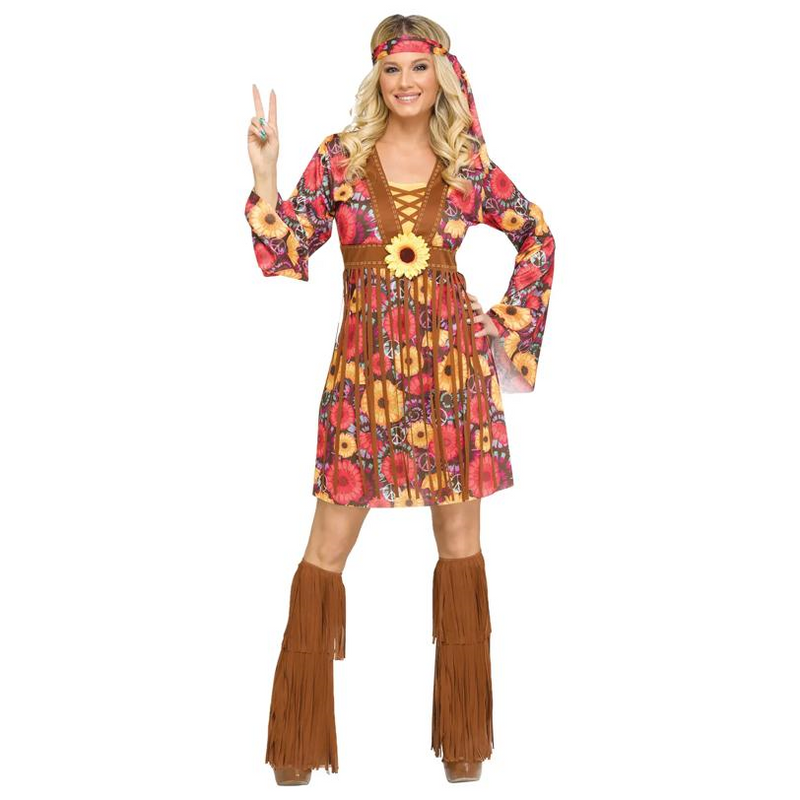 Adult's Flower Power Hippie Costume