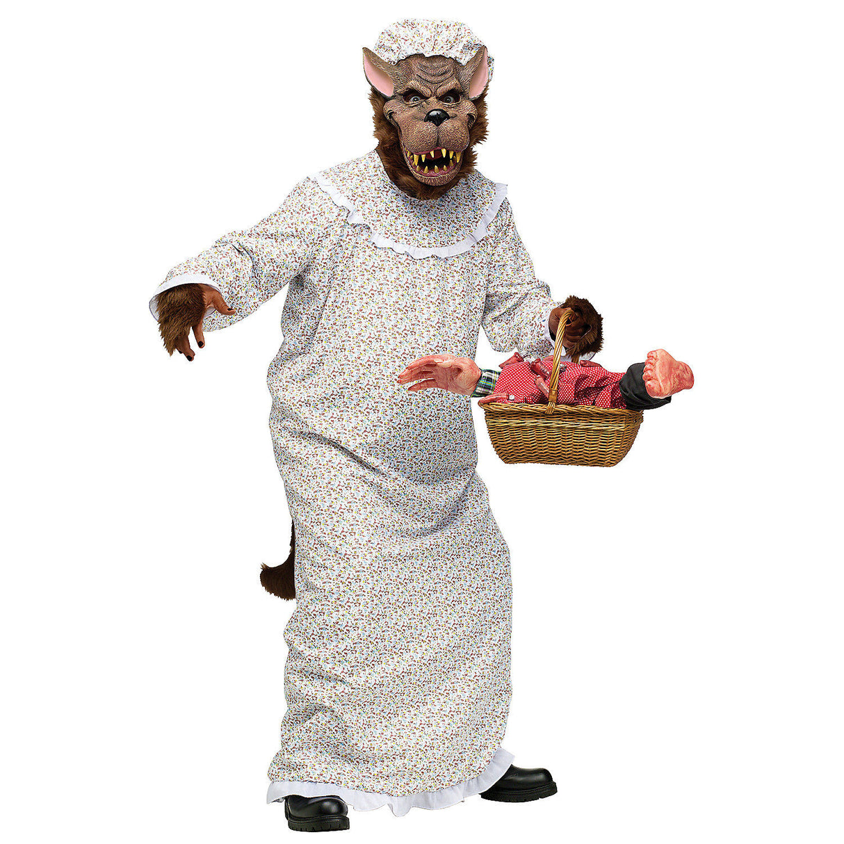 Men's Big Bad Granny Wolf Costume for Halloween Parties and Creative Themed Events