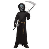 Kid's Electro Skull Reaper Light-Up Mask Costume for Halloween haunted houses and spooky family gatherings