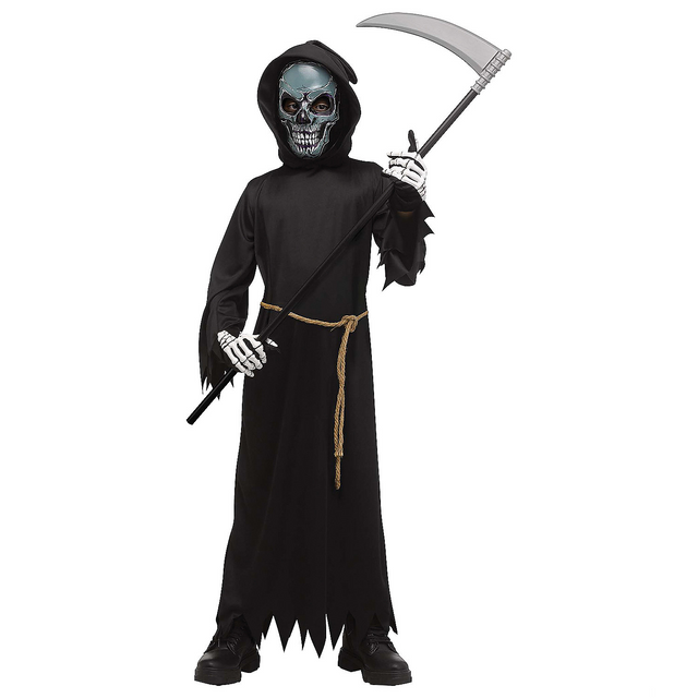 Kid's Electro Skull Reaper w/ Light-Up Mask Costume
