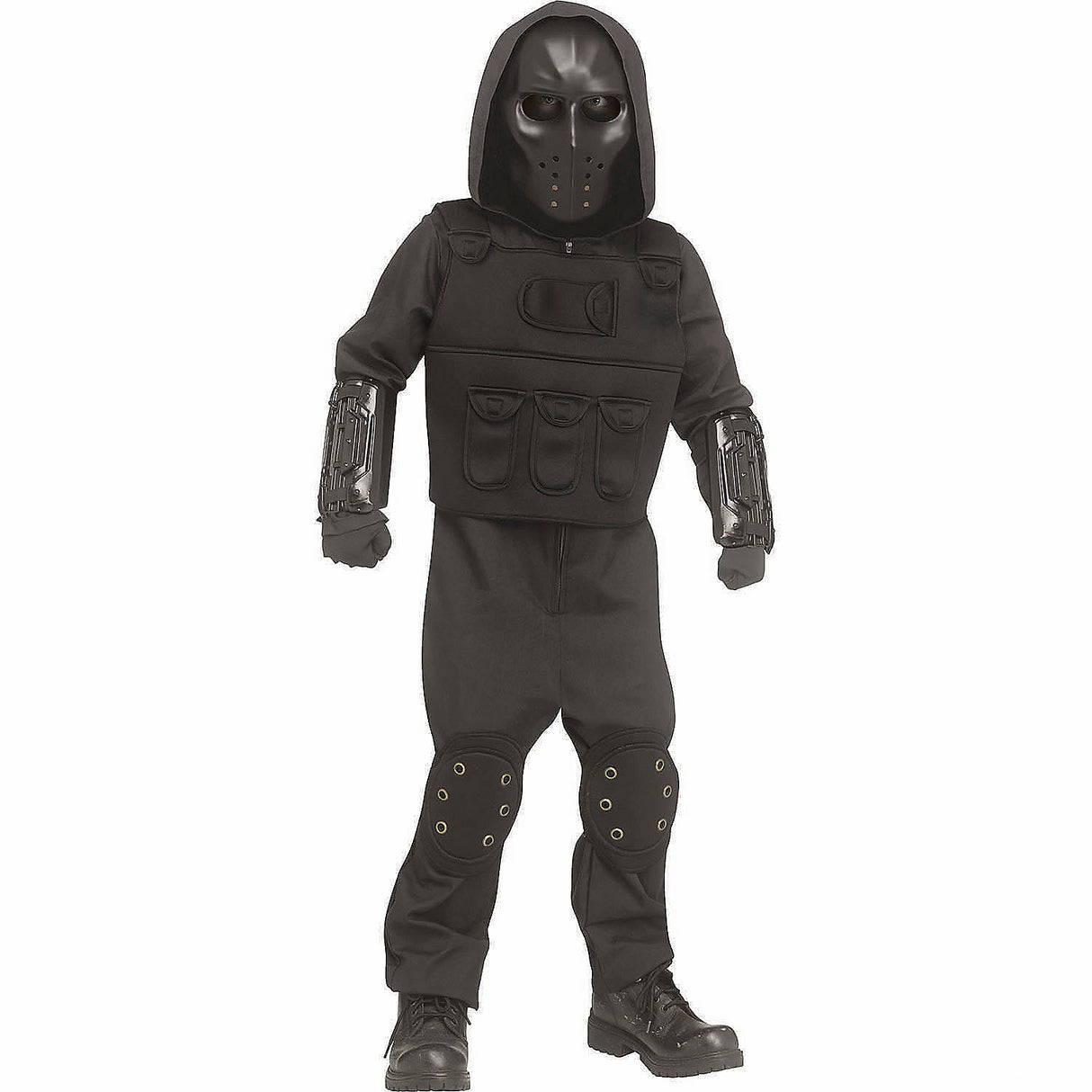 Kids Warcore Fighter Hooded Jumpsuit Costume for Halloween Adventure and Imaginative Play