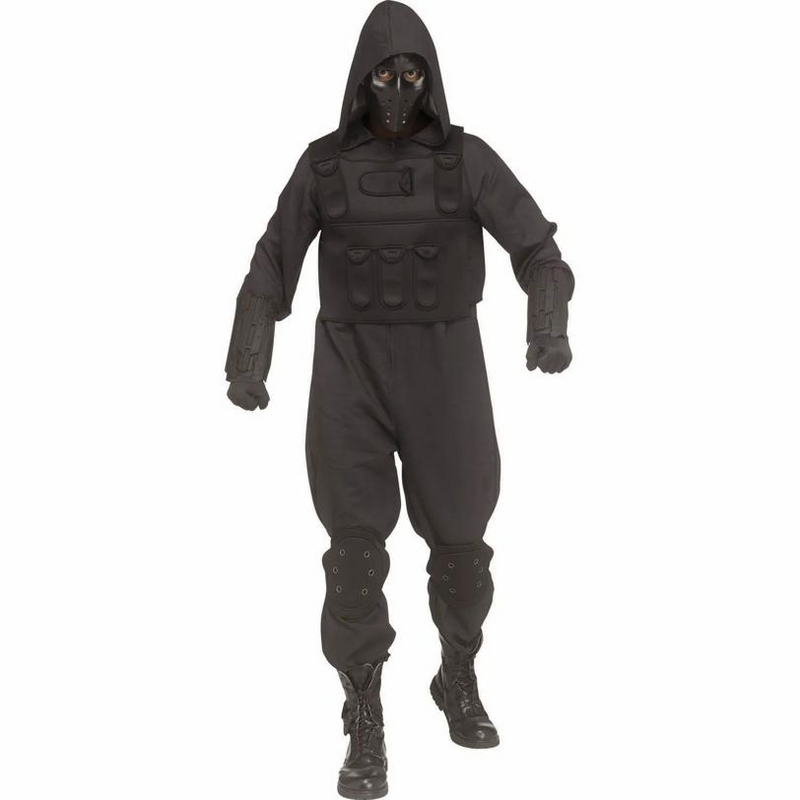 Adults Warcore Fighter Hooded Jumpsuit Costume