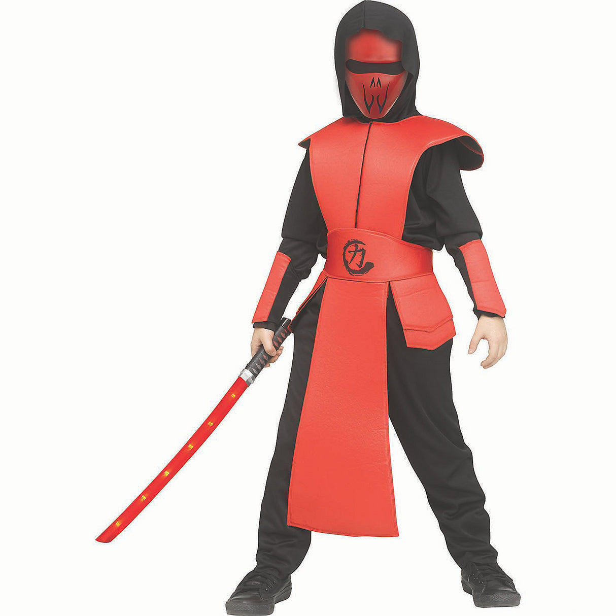 Kids Red Ninja Guard Costume for Halloween Parties Themed Events and Dress-Up Play
