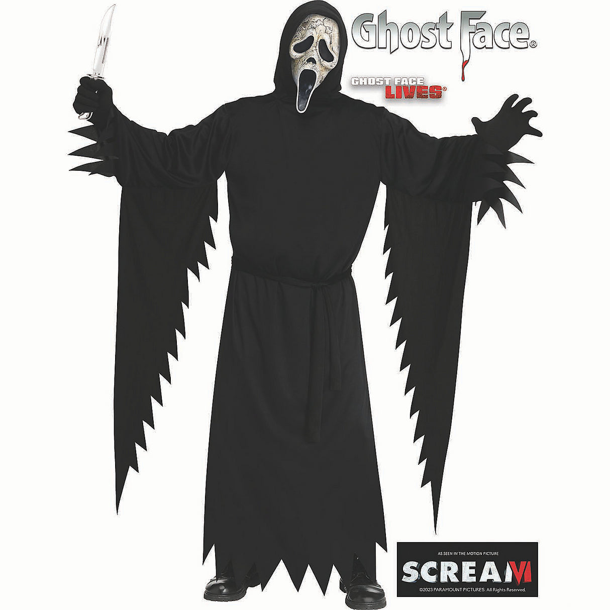 Adults Ghost Face Costume for Halloween Parties Scary Events and Movie Inspired Performances