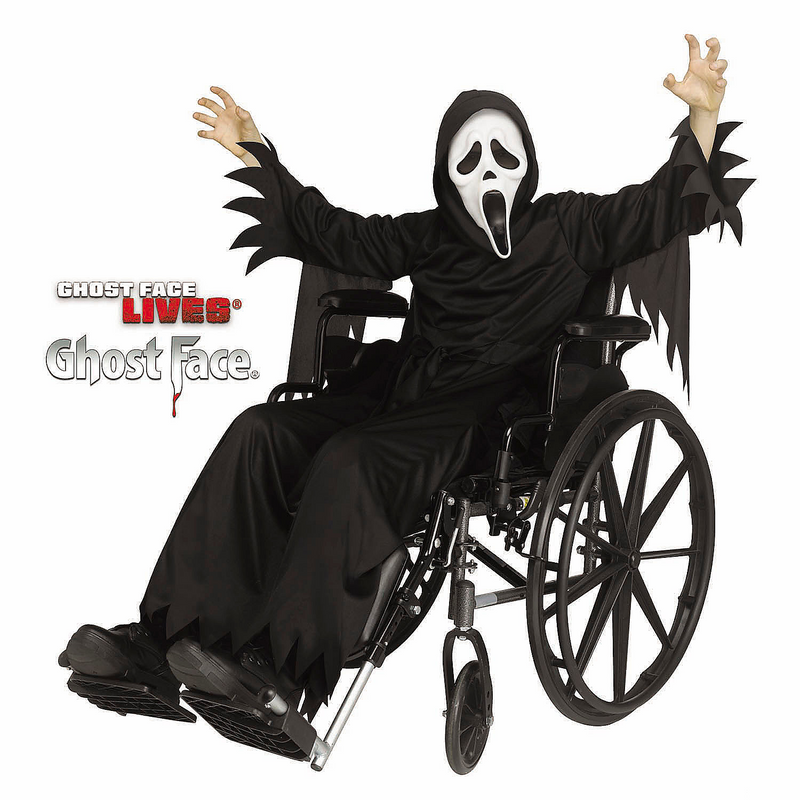 Kids Ghost Face Adaptive Halloween Costume for Scary Trick or Treat Fun and Costume Parties