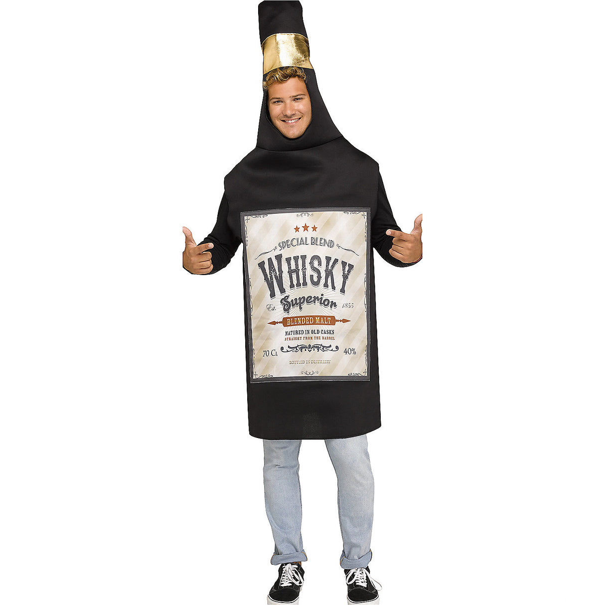 Fun Bottle Of Whiskey Adult Costume for Parties and Festive Events