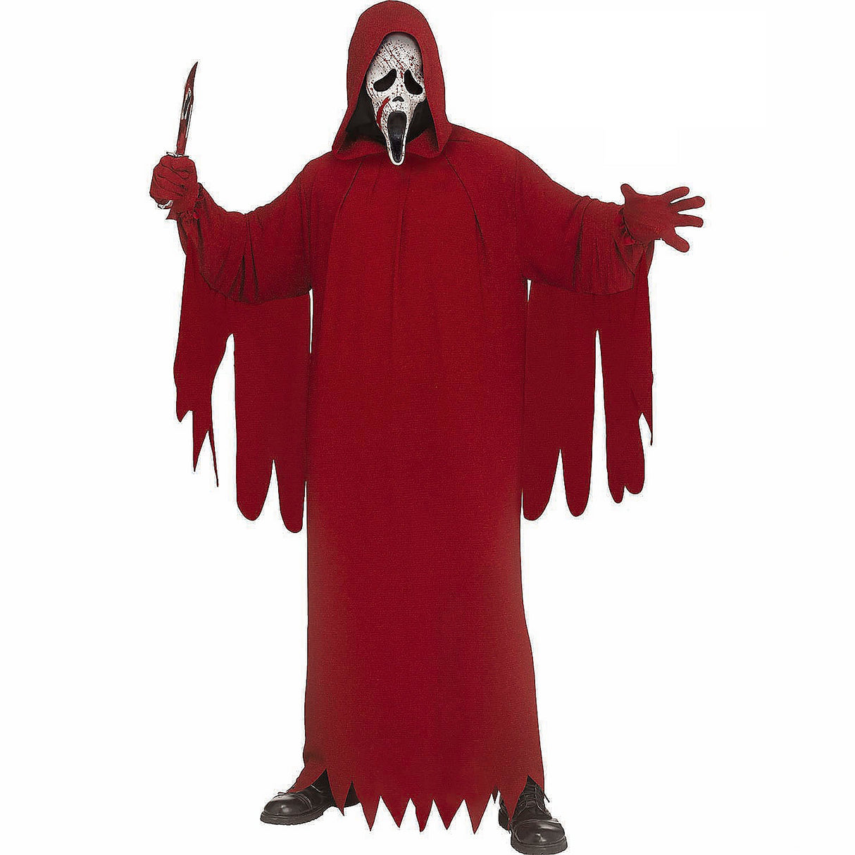 Deluxe Ghost Face Crimson Costume for Halloween Haunted House Events and Spooky Themed Parties