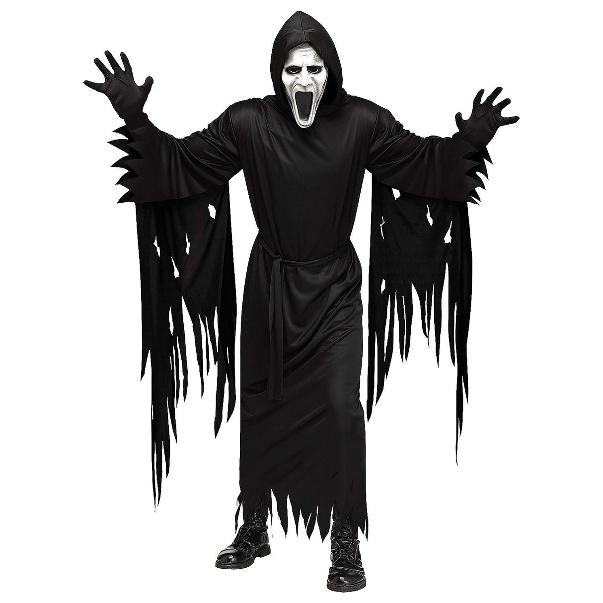 Spooky Silent Screamer Costume for Halloween Parties Eerie Events and Scary Celebrations