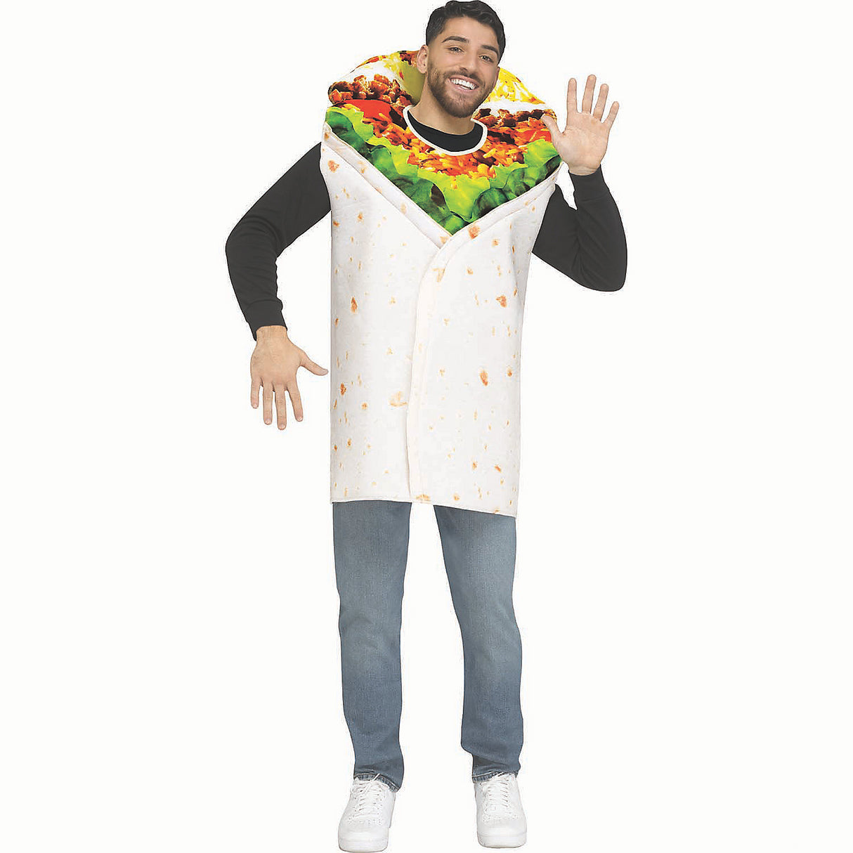 Fun Adults Multicolor Burrito Costume for Halloween Parties and Food Themed Events