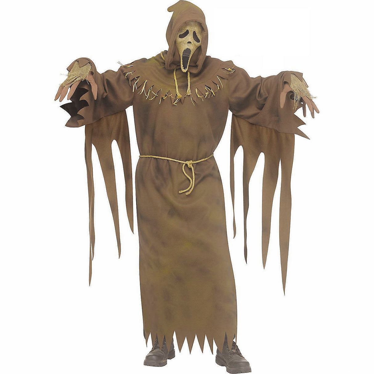 Premium Adults Ghost Face Scarecrow Costume for Halloween Events and Themed Celebrations