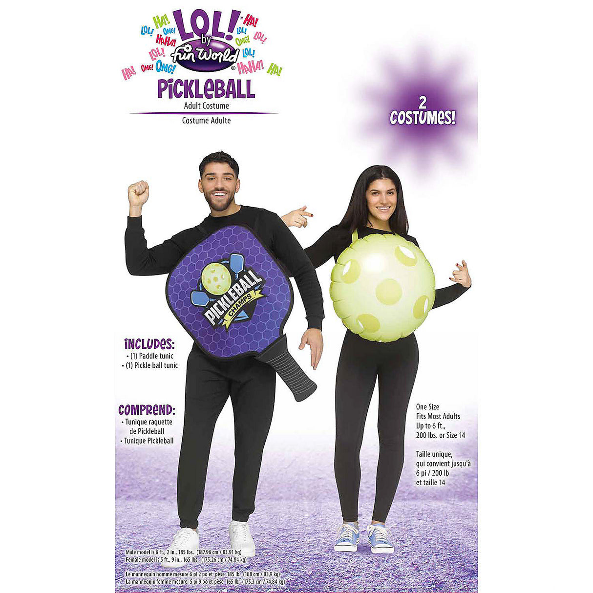 Fun Adults Pickleball Couples Costume for Themed Parties and Sports Events