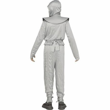 Kids Shadow Ninja Silver Skeleton Tunic Costume