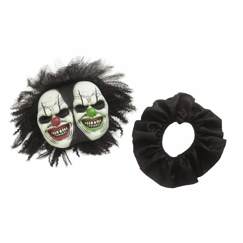 Adults Two-Headed Clown Jumpsuit Costume