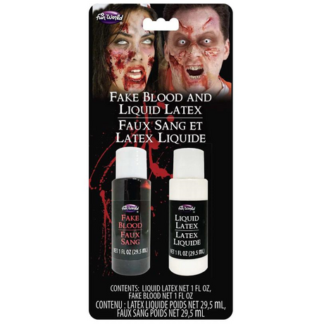 Fake Blood & Liquid Latex FX Makeup Duo Costume Accessory