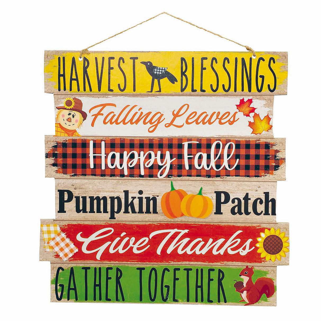 Charming Harvest Blessings Fall Sign Decoration for Autumn Home and Seasonal Celebrations