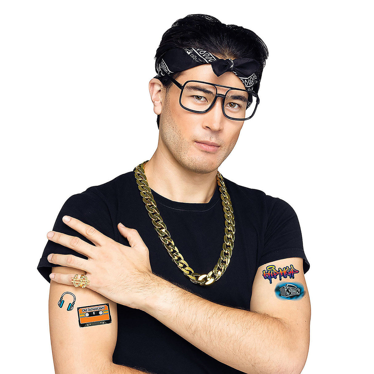 Instant 80's Rapper Costume Kit for Effortless Retro Style Parties and Themed Events