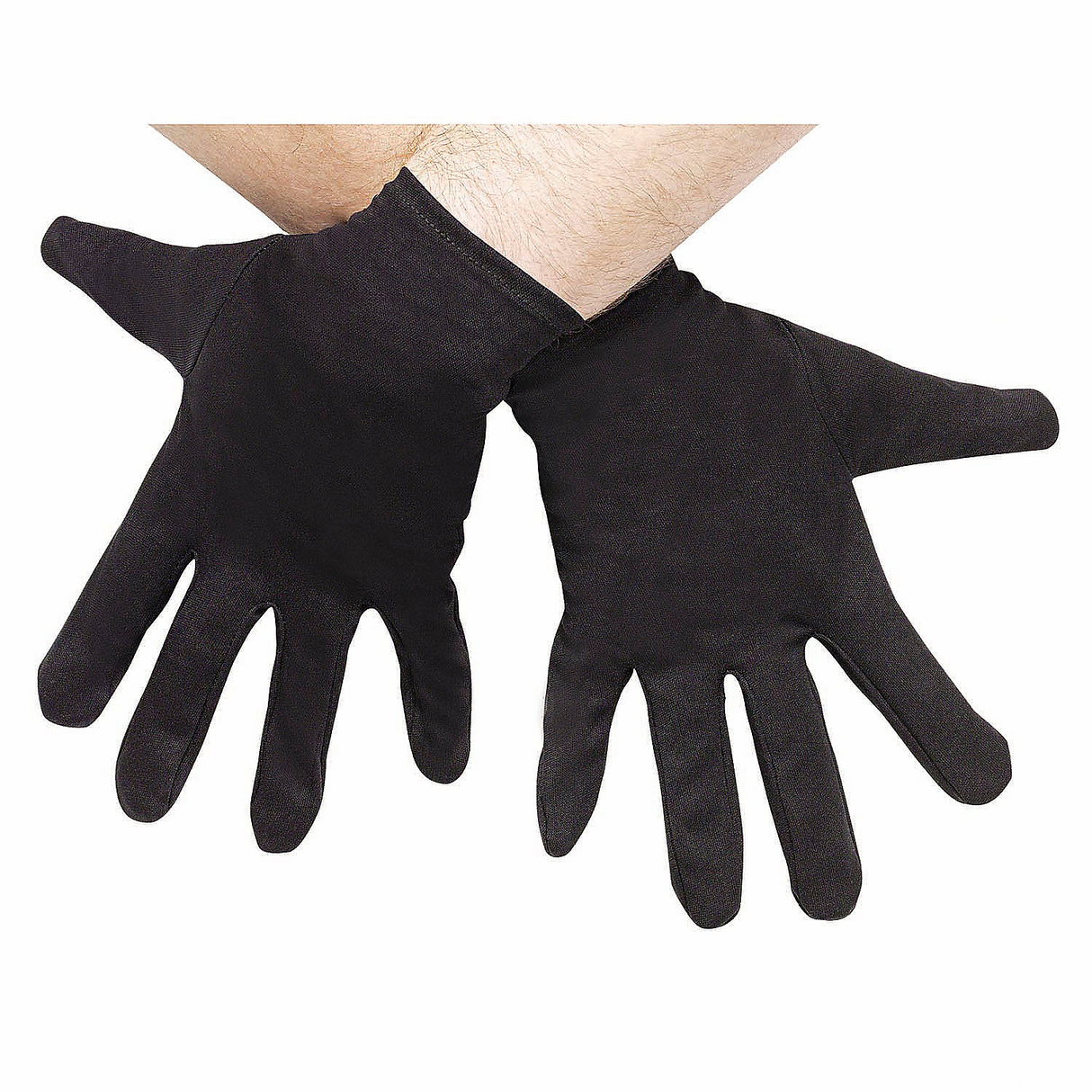 Adults Character Gloves Black Polyester Costume Accessory