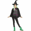 Kids Black, Green & Purple Witch Poncho Costume
