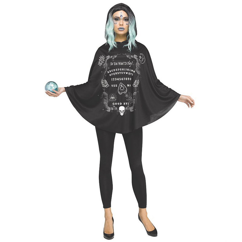 Creepy Poncho Spirit Board Costume for Halloween Scare Photos and Supernatural Fun