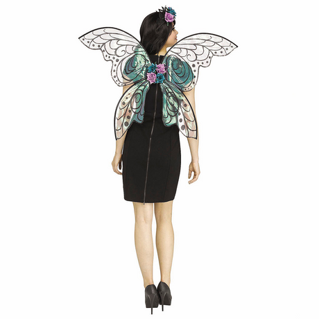 Adults Fantasy Fairy Black Glitter & Purple Sparkle Wings