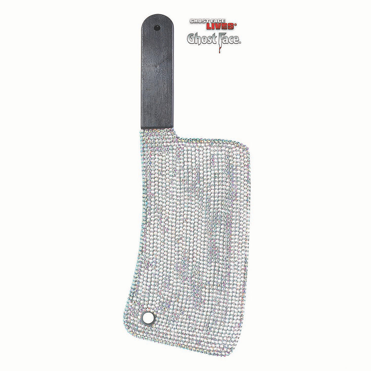 Ghost Face Bling Cleaver Accessory for Halloween Horror Costumes and Scary Parties