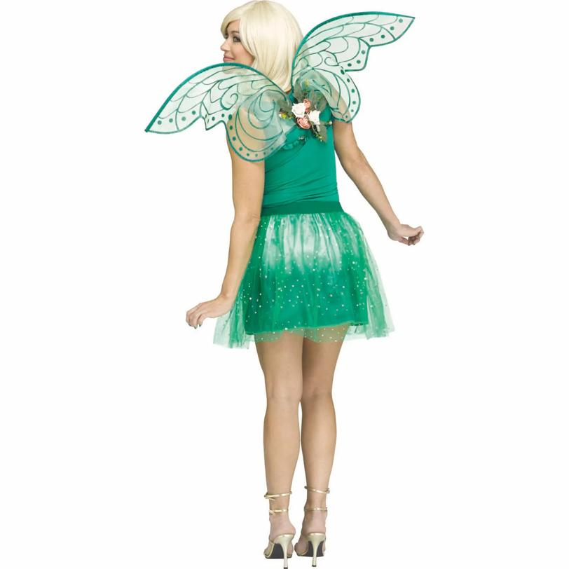 Adults Green Sparkle Wings Costume Accessory