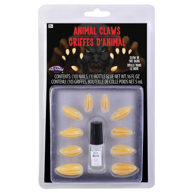 Animal Claws Glow-In-The-Dark Claws Kit