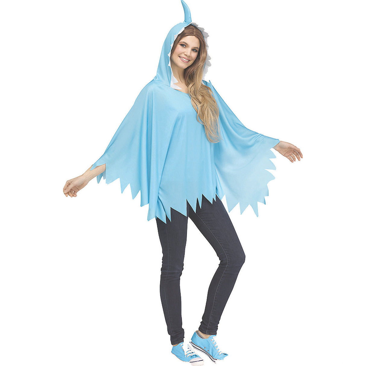 Shark Baby Poncho Adult Costume for Halloween Parties Themed Events and Costume Contests