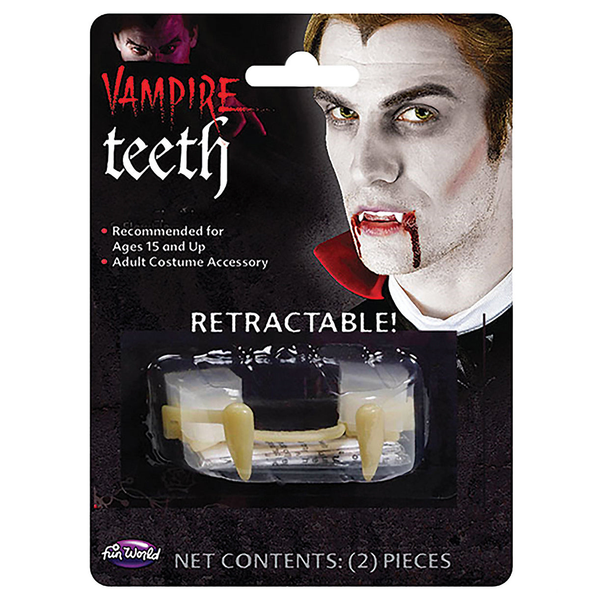 Adult Retractable Vampire Teeth for Halloween Parties and Scary Costumes