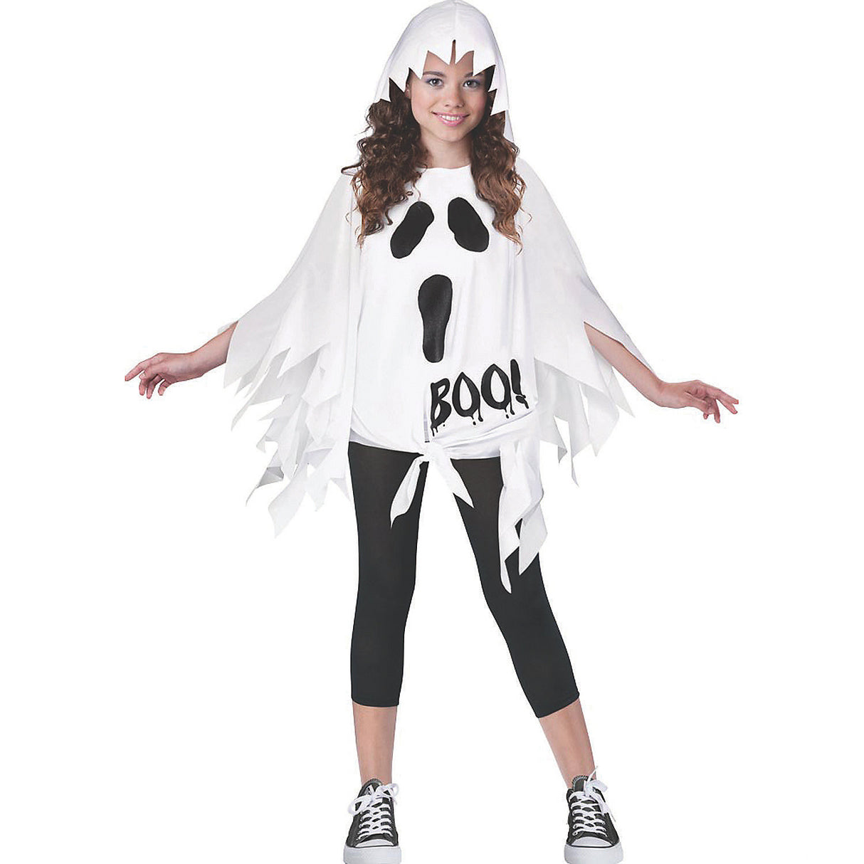 Creative Ghost Child Poncho Costume for Halloween Parties School Events and Family Traditions