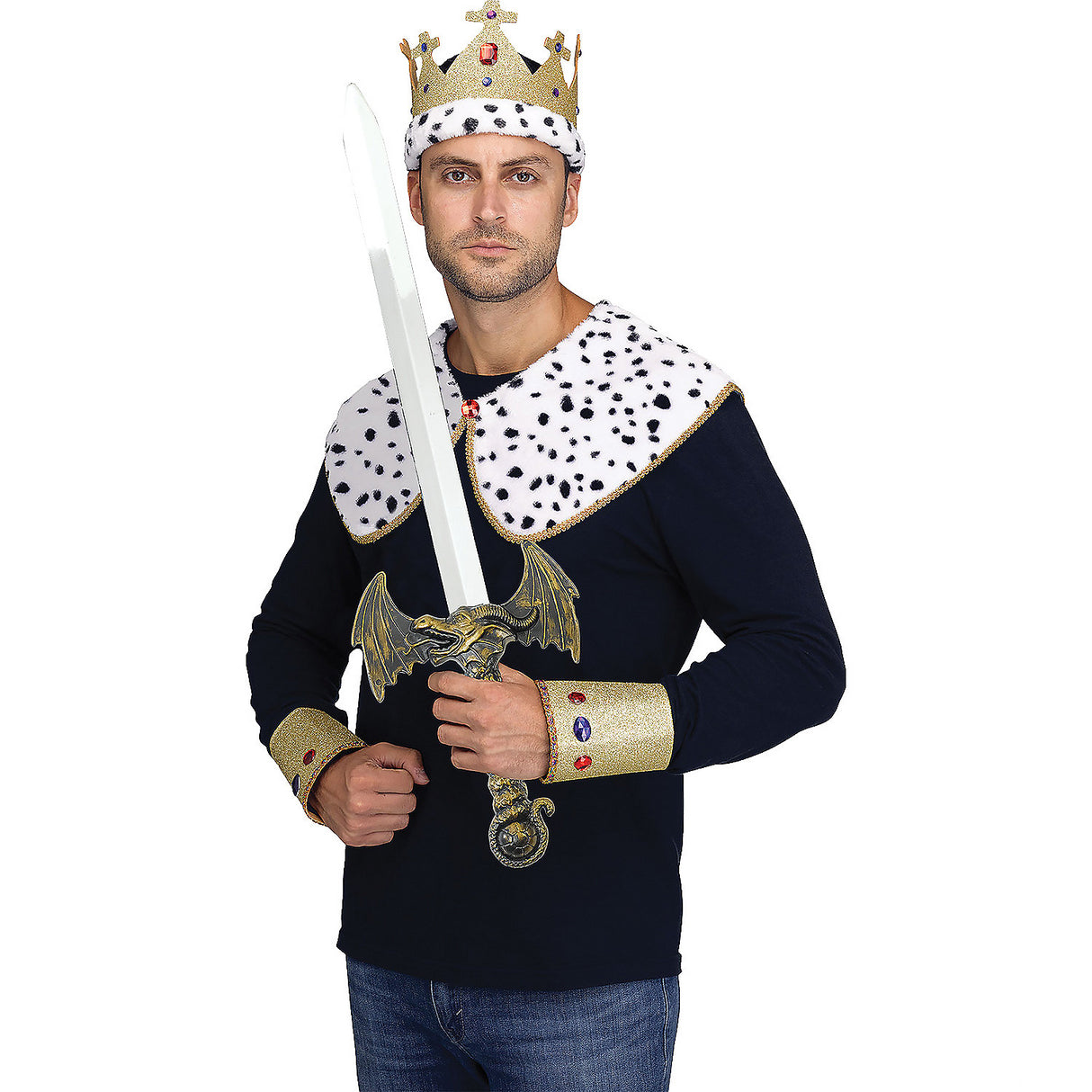 Instant Kit King Costume for Halloween Parties and Carnival Celebrations