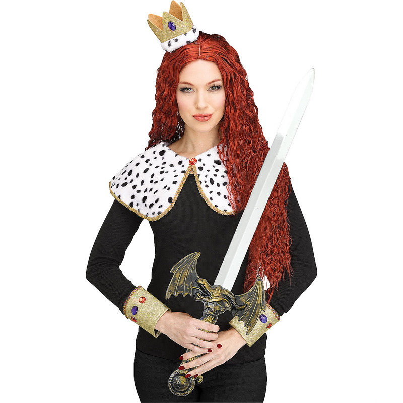Instant Kit Queen Costume Kit for Carnival Themed Parties and Fun Celebrations