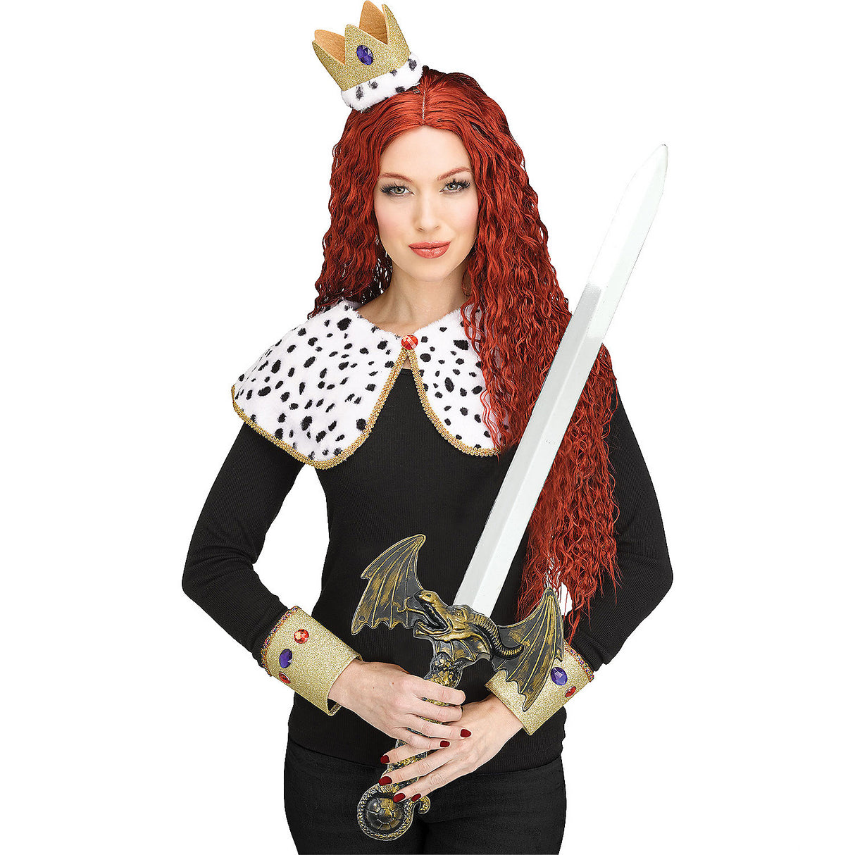 Instant Kit Queen Costume Kit for Carnival Themed Parties and Fun Celebrations