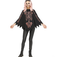 Poncho Shimmer Skeleton Child Costume