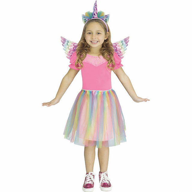 Kids Pastel Unicorn Wing Tutu Set Costume Accessory