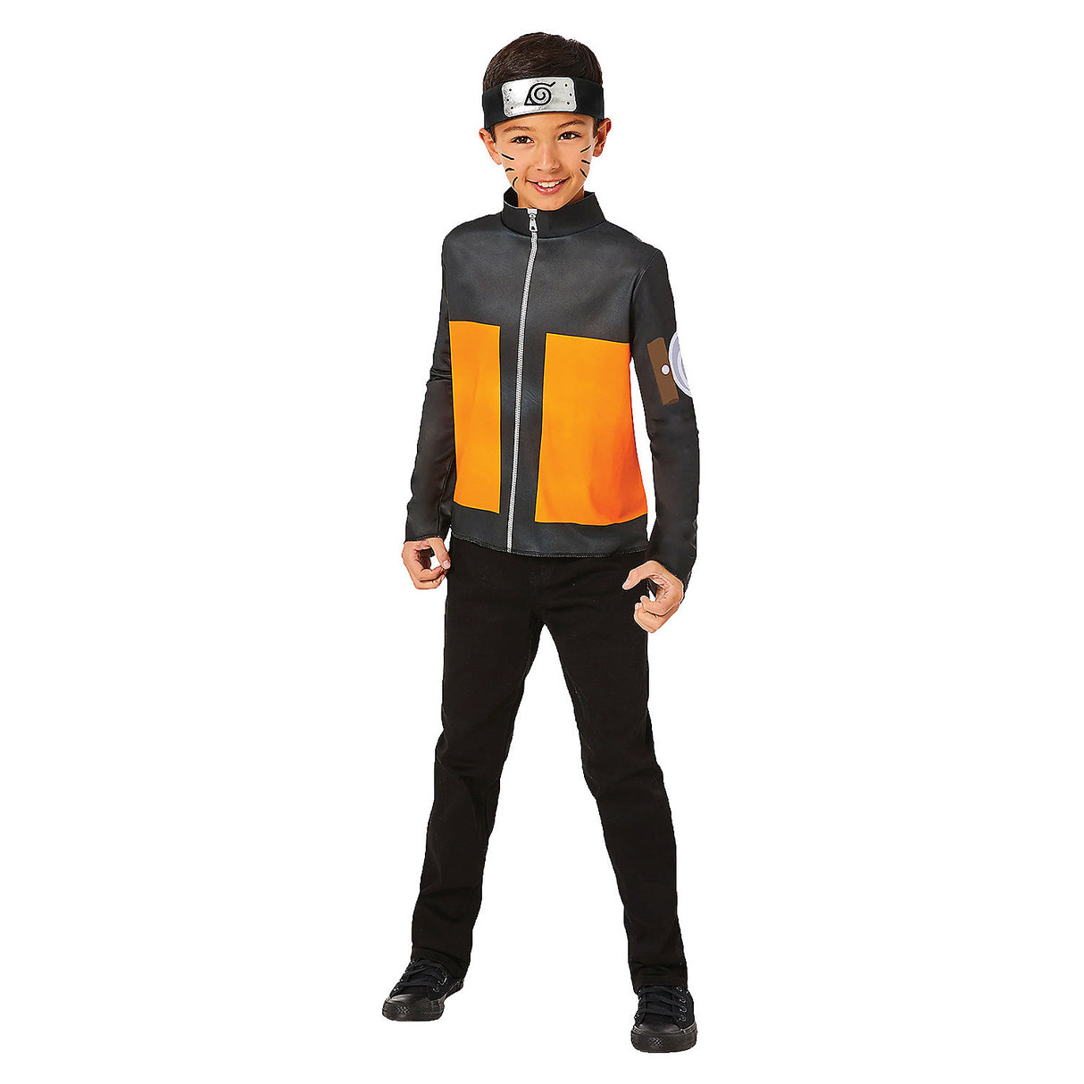Authentic Kid's Naruto Costume Kit for Halloween Parties and Themed Dress-Up Events